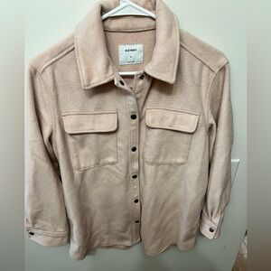 Women’s Old Navy Light Pink Brushed Twill Button-Up Jacket Shacket XS